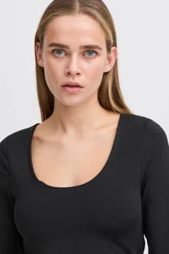 ICHI accessories Blusen>IAGRO Langarm-Shirt Black