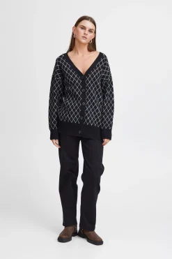 Ichi Strickwaren>IHALVINO Cardigan Black