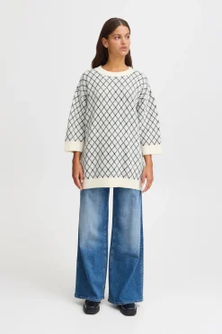 Ichi Strickwaren>IHALVINO Pullover CloudDancer