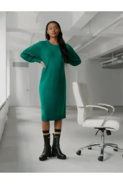Ichi Kleider>IHANDOSA Kleid CadmiumGreen