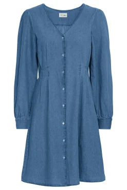 Ichi Kleider>IHARCHER Denimkleid Washedmed.blue