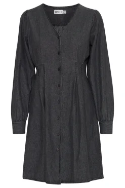 Ichi Kleider>IHARCHER Denimkleid Washedblack