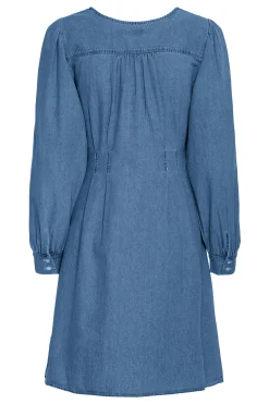Ichi Kleider>IHARCHER Denimkleid Washedmed.blue