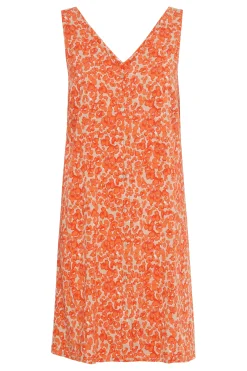 Ichi Kleider>IHAYA Kleid CoralRoseLeoAop