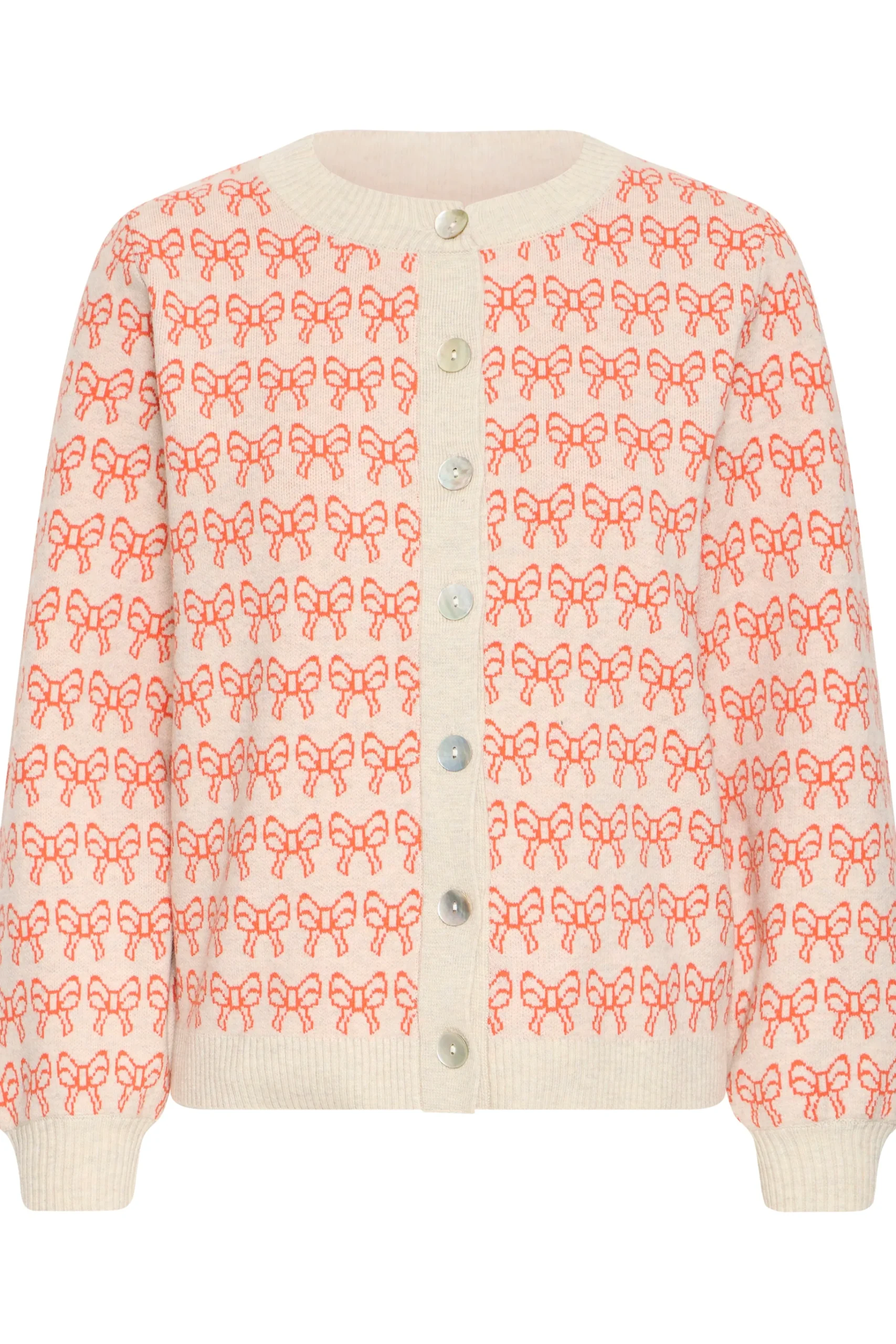 Ichi Strickwaren>IHBRIELLE Strickjacke Oatmealw.Fiesta