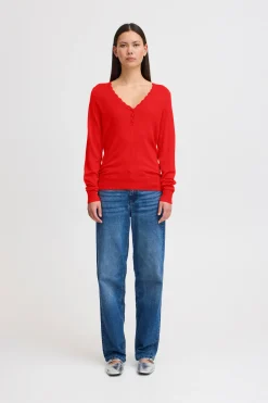 Ichi Strickwaren>IHDIANE Pullover Orange.com