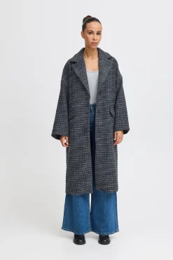Ichi Oberbekleidung>IHEMMALU Oberbekleidung NavyBlazerHoundstooth