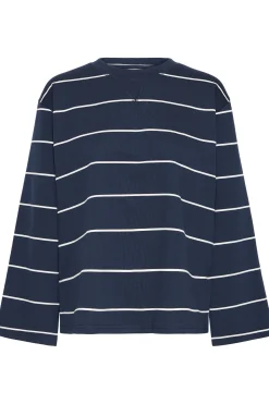 Ichi T-shirts>IHKALA LS Langarm-Shirt TotalEclipsestripe
