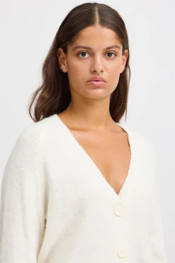 Ichi Basics | Strickwaren>IHKAMARA Cardigan CloudDancer
