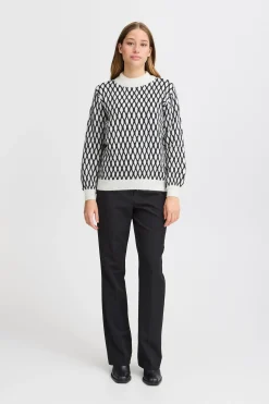 Ichi Strickwaren>IHKAMARA Pullover Meteoritew.blackLurex