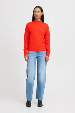 Ichi Strickwaren>IHKAMARA Pullover Orange.com
