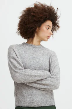 Ichi Strickwaren>IHKAMARA Pullover Greymelange