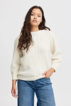Ichi Basics | Strickwaren>IHKAMARA Pullover CloudDancer
