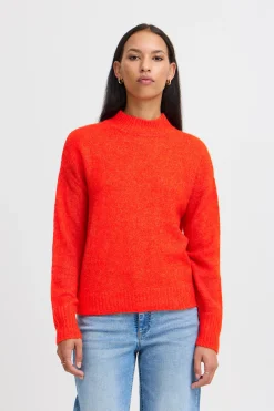 Ichi Strickwaren>IHKAMARA Pullover Orange.com