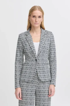 Ichi Blazers>IHKATE Blazer TotalEclipseIkatTileAop