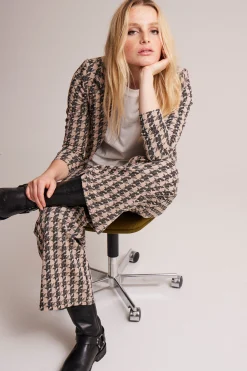 Ichi Blazers>IHKATE Blazer DoeskinHoundstooth