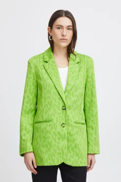 Ichi Blazers>IHKATE Blazer GreeneryLeoJacquard
