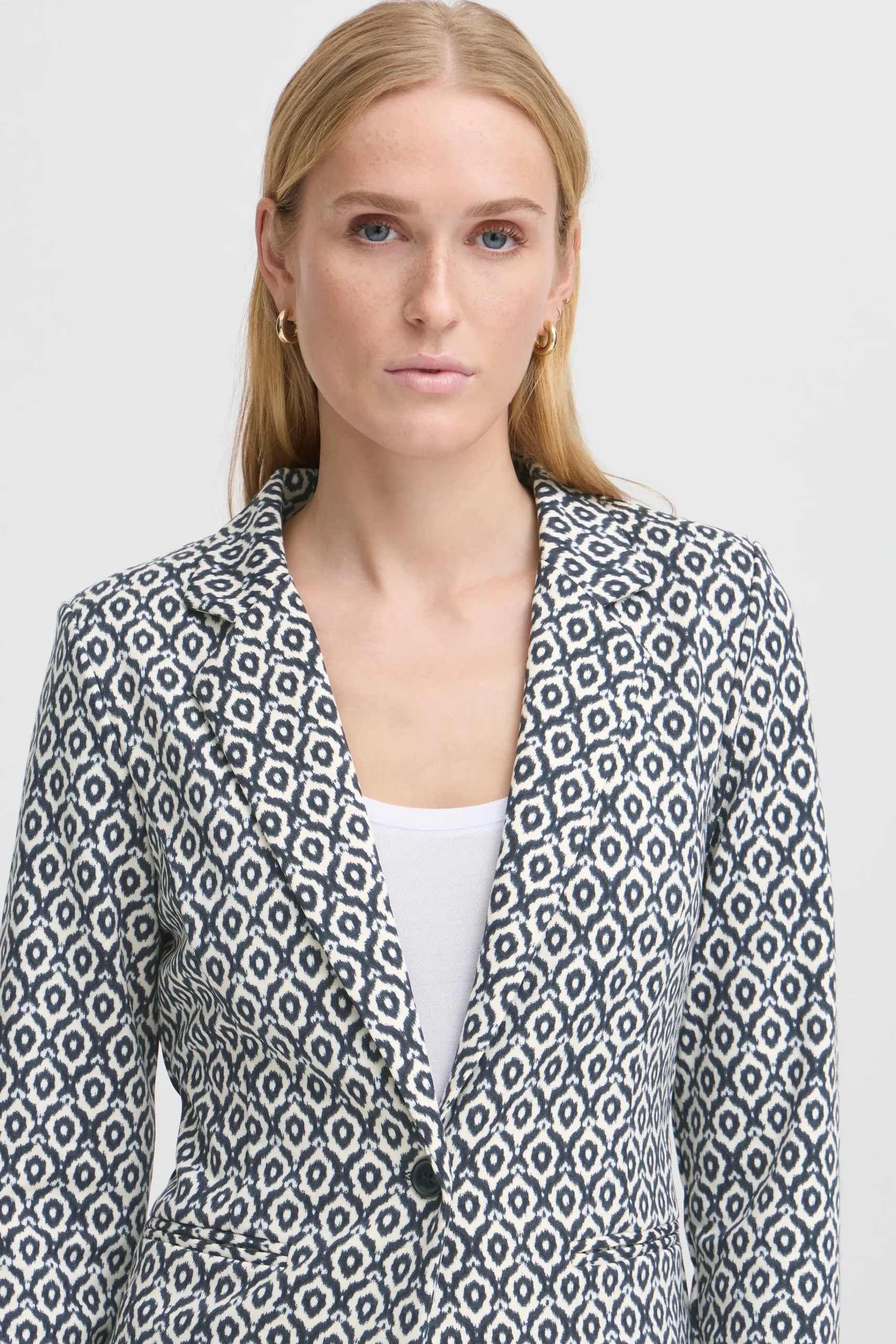 Ichi Blazers>IHKATE Blazer TotalEclipseIkatTileAop