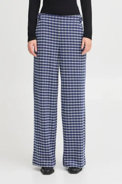 Ichi Hosen>IHKATE CHECLÉ Casual Hose MedievalBlueCheck