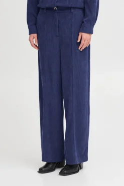 Ichi Hosen>IHKATE CORDUROY WIDE Hose MedievalBlue