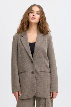 Ichi Blazers>IHKATE JACQUARD OVERSIZE Blazer
