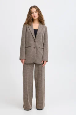 Ichi Blazers>IHKATE JACQUARD OVERSIZE Blazer