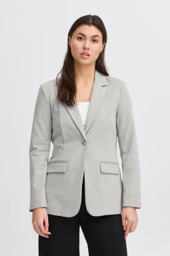 Ichi Blazers>IHKATE LONG Blazer Greymelange