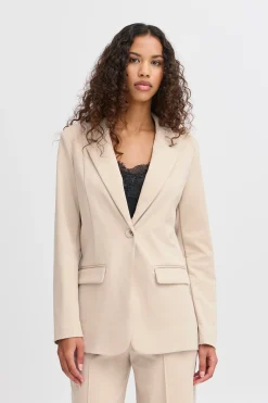 Ichi Basics | Blazers>IHKATE LONG Blazer Doeskin