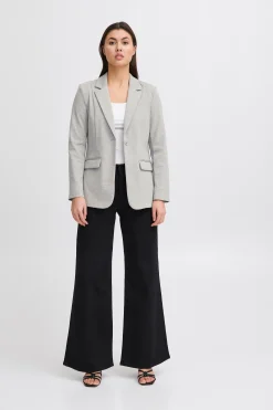 Ichi Blazers>IHKATE LONG Blazer Greymelange