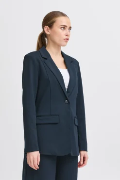 Ichi Basics | Blazers>IHKATE LONG Blazer TotalEclipse