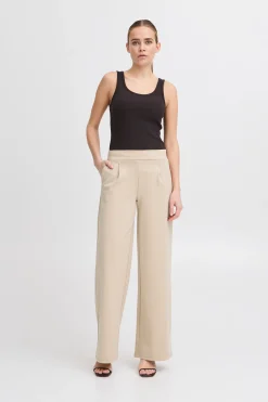 Ichi Basics | Hosen>IHKATE LONG WIDE Hose Doeskin