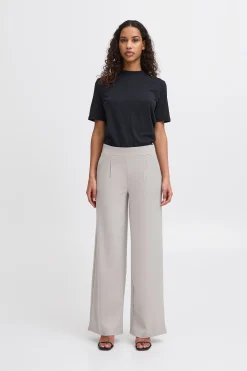 Ichi Hosen>IHKATE LONG WIDE Hose OpalGray