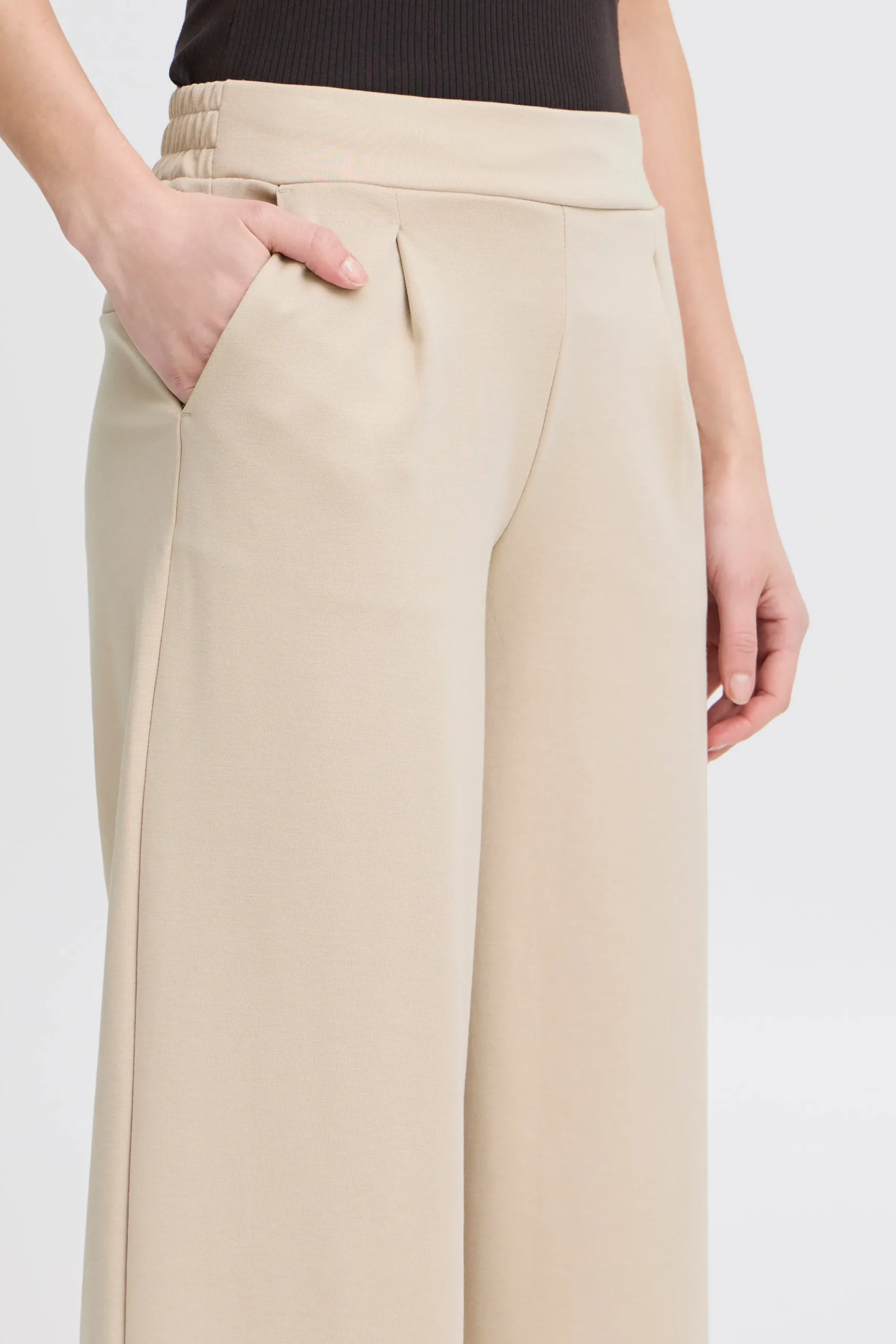 Ichi Basics | Hosen>IHKATE LONG WIDE Hose Doeskin