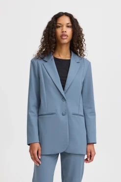 Ichi Blazers>IHKATE OVERSIZED Blazer BlueMirage