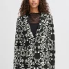 Ichi Blazers>IHKATE PRINT Blazer BlackFloweraop