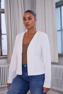 Ichi Basics | Blazers>IHKATE Short Blazer CloudDancer