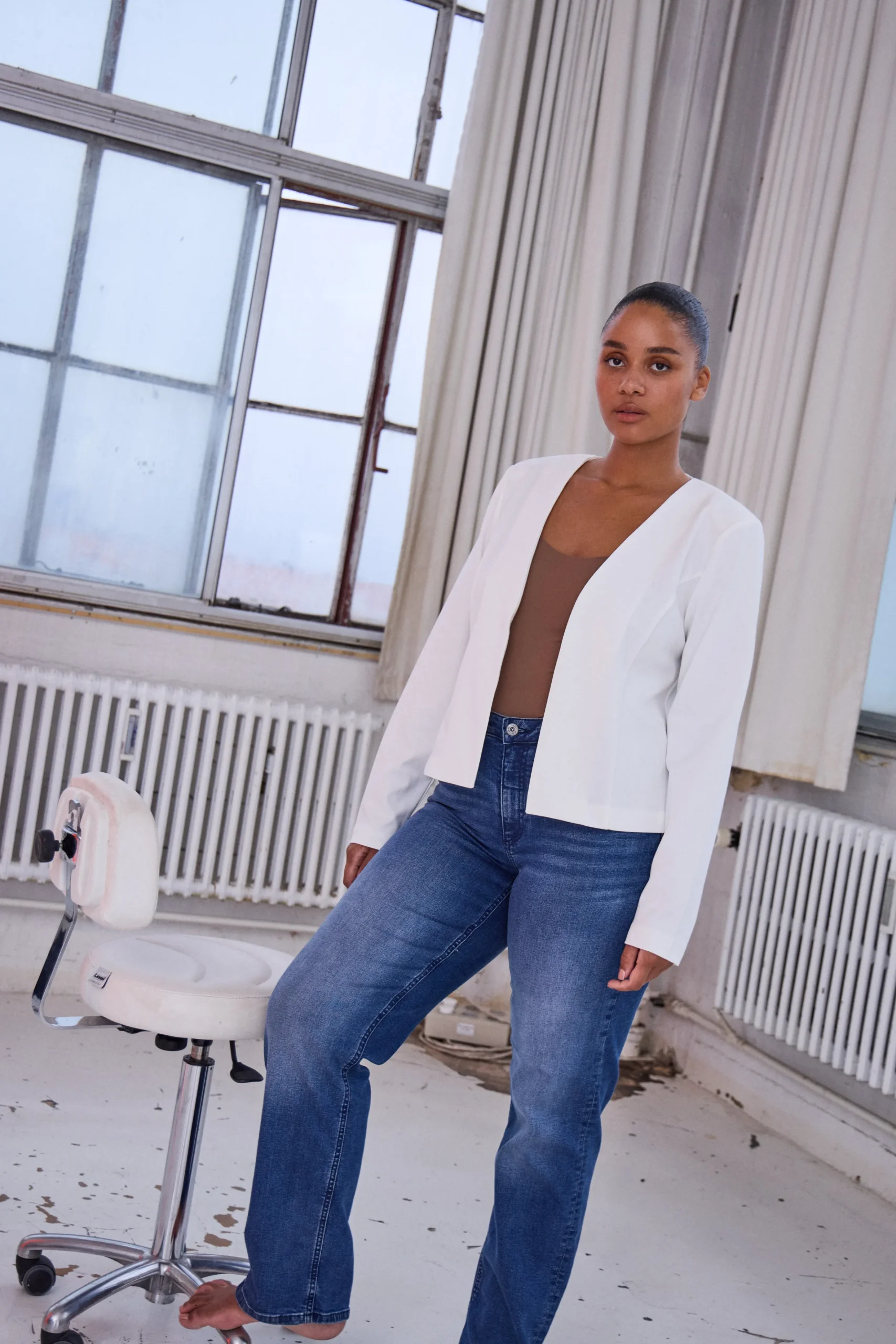 Ichi Basics | Blazers>IHKATE Short Blazer CloudDancer