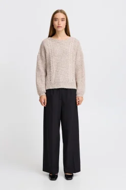 Ichi Strickwaren>IHLAFIA Pullover OatmealMelange