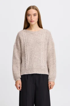 Ichi Strickwaren>IHLAFIA Pullover OatmealMelange