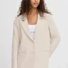 Ichi Blazers>IHLEXI Blazer Oatmeal