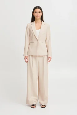 Ichi Blazers>IHLEXI Blazer Oatmeal