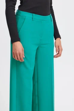 Ichi Hosen>IHLEXI Hose Green-BlueSlate