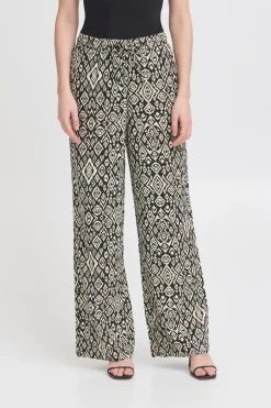 Ichi Hosen>IHLINNO Casual Hose BlackDiamondIkat