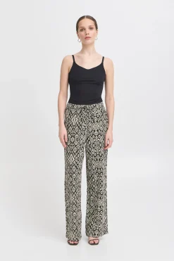 Ichi Hosen>IHLINNO Casual Hose BlackDiamondIkat