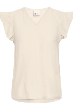 Ichi Blusen>IHLINNO Ärmellose Bluse NaturalEcru