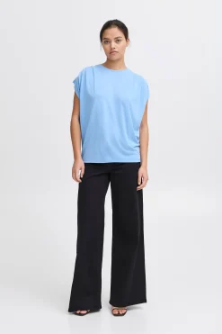 Ichi T-shirts>IHLISKEN Top DellaRobbiaBlue