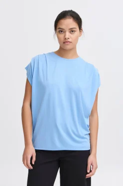 Ichi T-shirts>IHLISKEN Top DellaRobbiaBlue