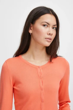 Ichi Strickwaren>IHMAFA Cardigan HotCoral