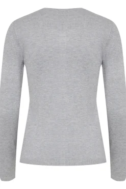 Ichi Strickwaren>IHMAFA Cardigan GreyMelange