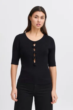 Ichi Strickwaren>IHMAFA Strickpullover Black